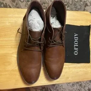 Adolfo Brown Leather Ankle Boots MENS Adolfo | Shoes | Mens Tan Ankle Boot Size 3 Excellent  main image 4